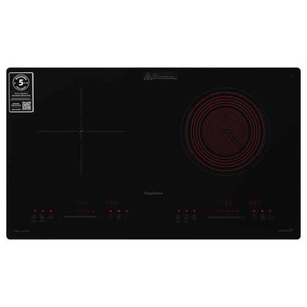Bếp đôi điện từ + hồng ngoại Nagakawa NK2F03M  Công suất 4000W