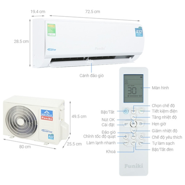 Máy lạnh Funiki Inverter 2.0HP HIC-18TMU